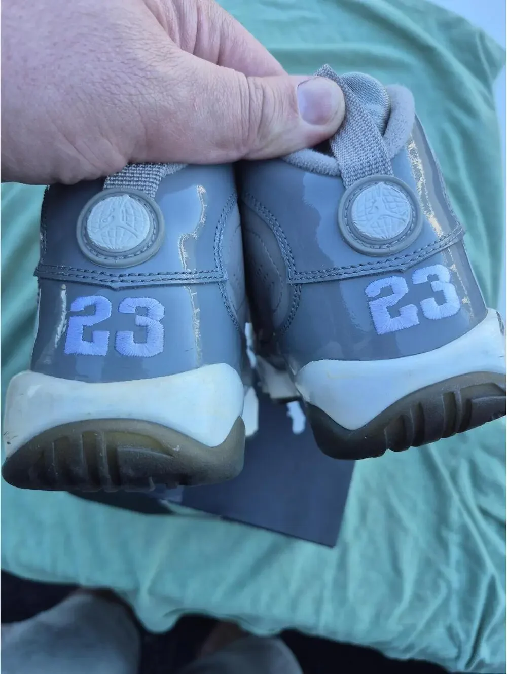 Air Jordan 9 Retro Athletic Shoes Sz 4.5 Cool Gray Pre-owned